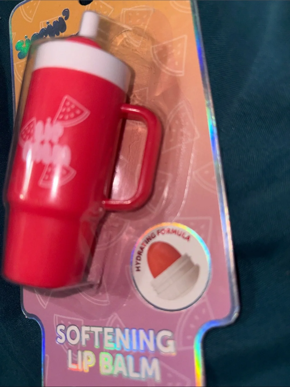 Big Cup-like Lip Balm - Watermelon - Red Softening Lip Balm - Cup Design